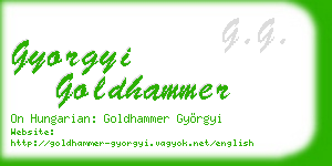 gyorgyi goldhammer business card